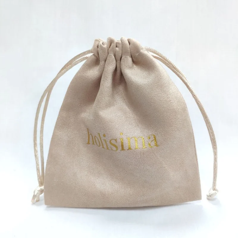 custom.Custom Suede Jewelry Pouch With Company Print Jewelry Pouch