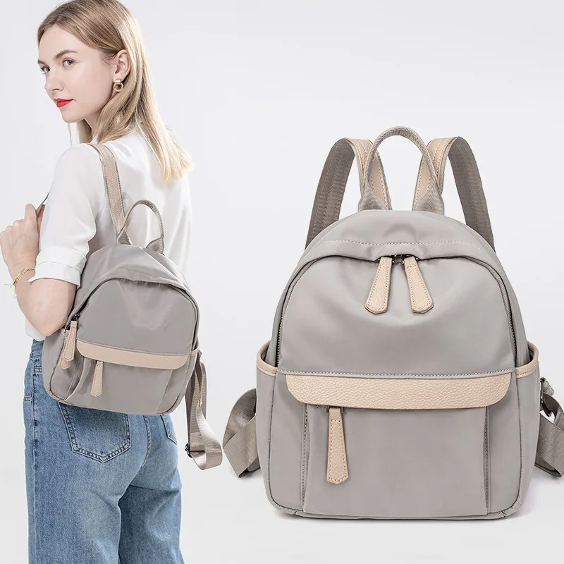 Korean Fashion Women Backpack Urban Commuter Mini Daypack Casual Lightweight School Bag Waterproof Oxford Travel Rucksack