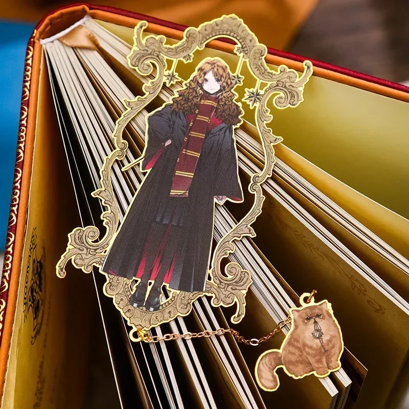 Harries Potters Anime Metal Bookmark Hermione Malfoy Figure Retro Magical Boy Hollow Book Separation Page Movies Souvenir Gifts