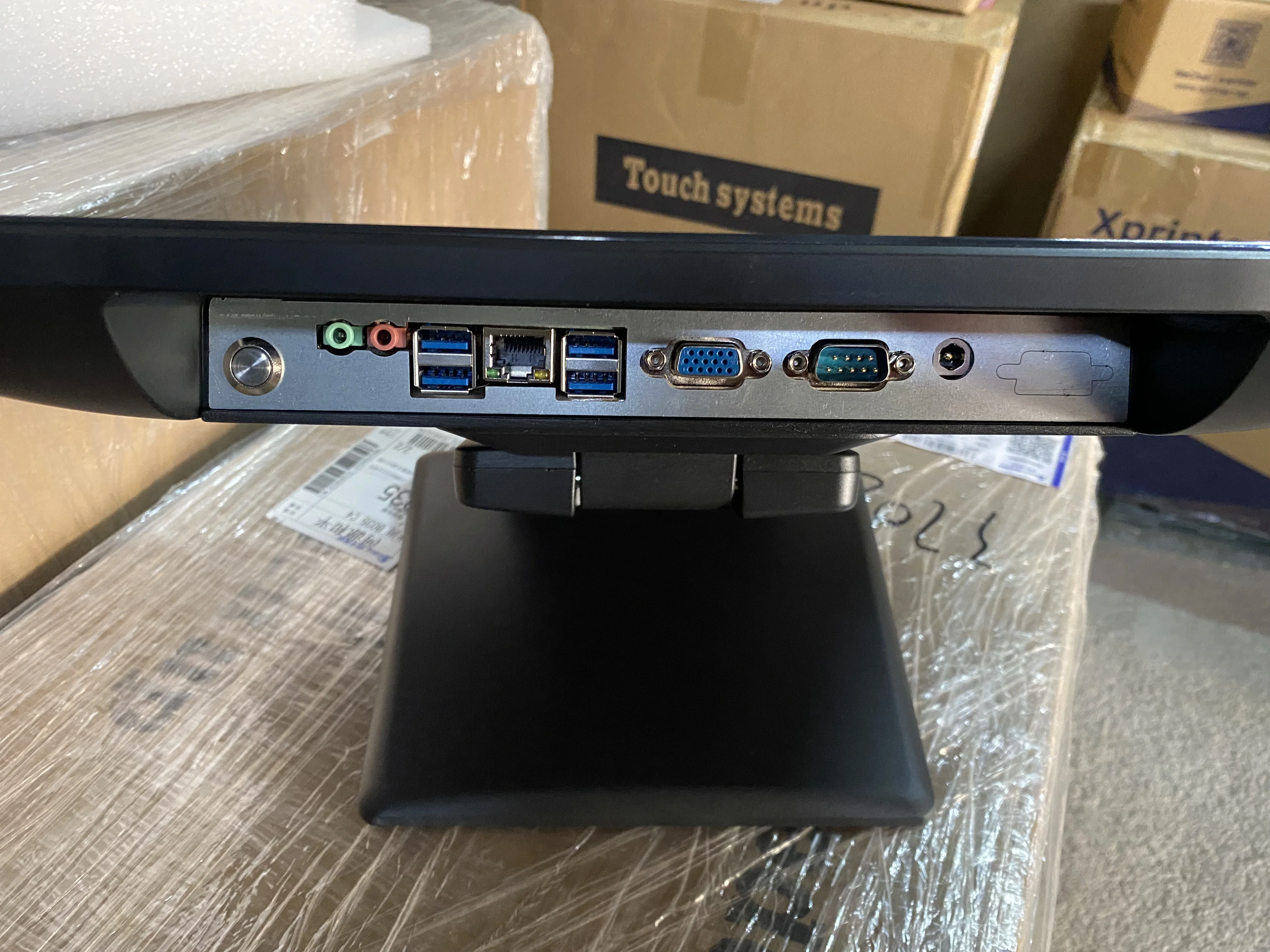 15,6-дюймовый кассовый аппарат с сенсорным экраном Windows10 POS и складной подставкой I5 Gen4 8G 128G, богатые интерфейсы, монитор, цифровой ПК