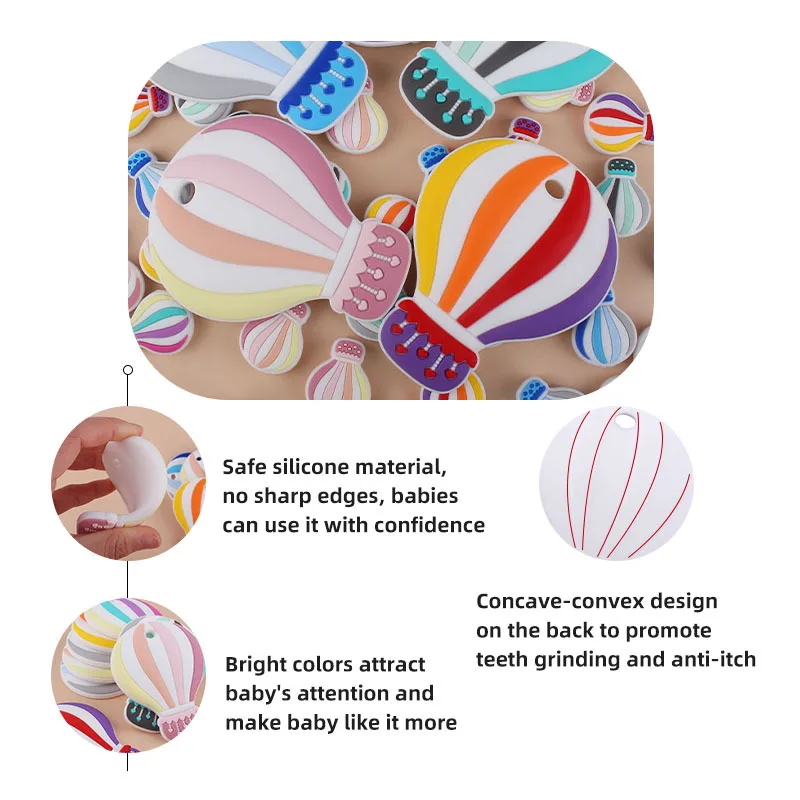 Attache-sucette de dentition personnalisé pour bébé, perles en silicone, cadeau à mâcher pour tout-petits, nom personnalisé