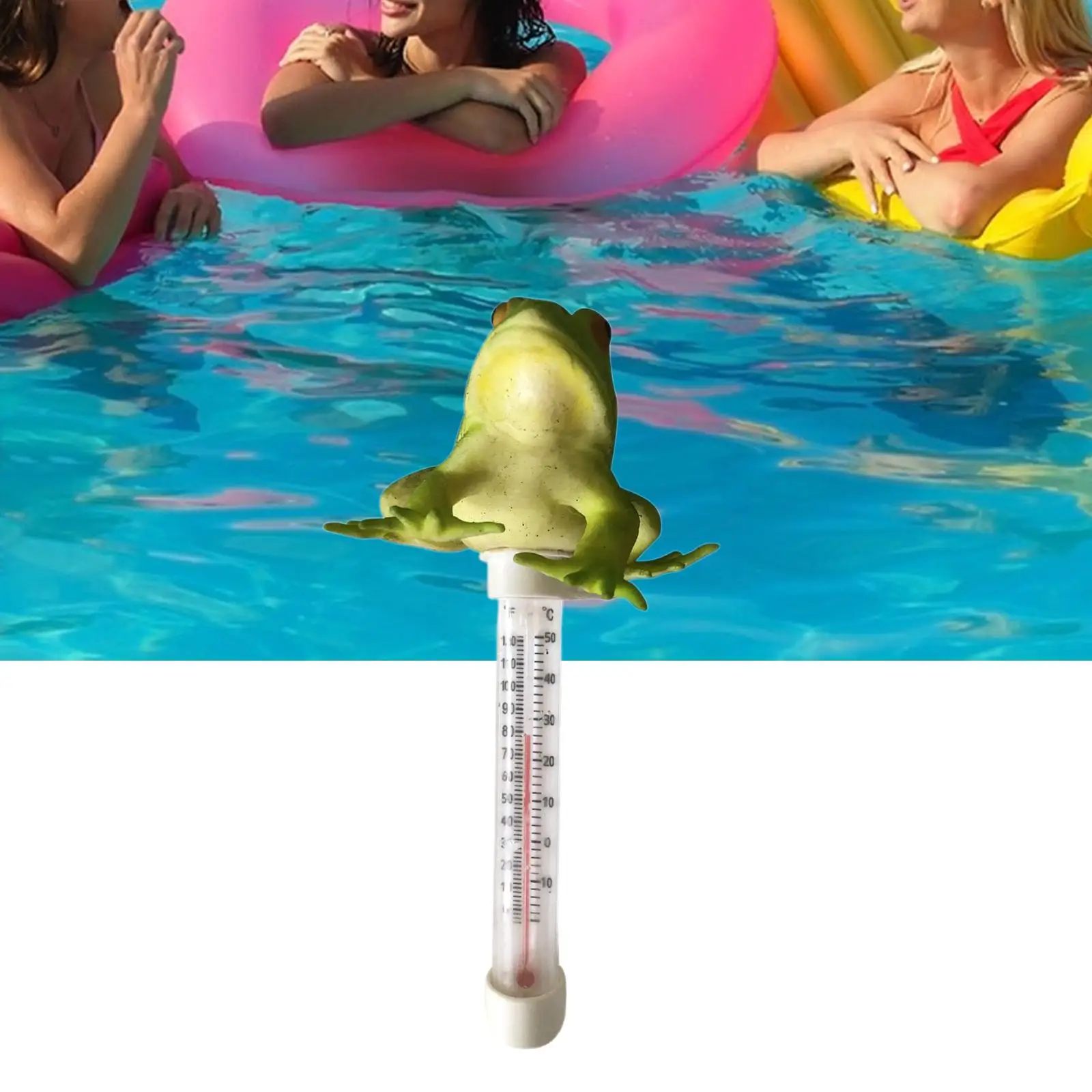Accurate Floating Pool Thermometer PVC Construction for Inflatable Swimming Pool Fish Pond Hot Tub Temperature Control