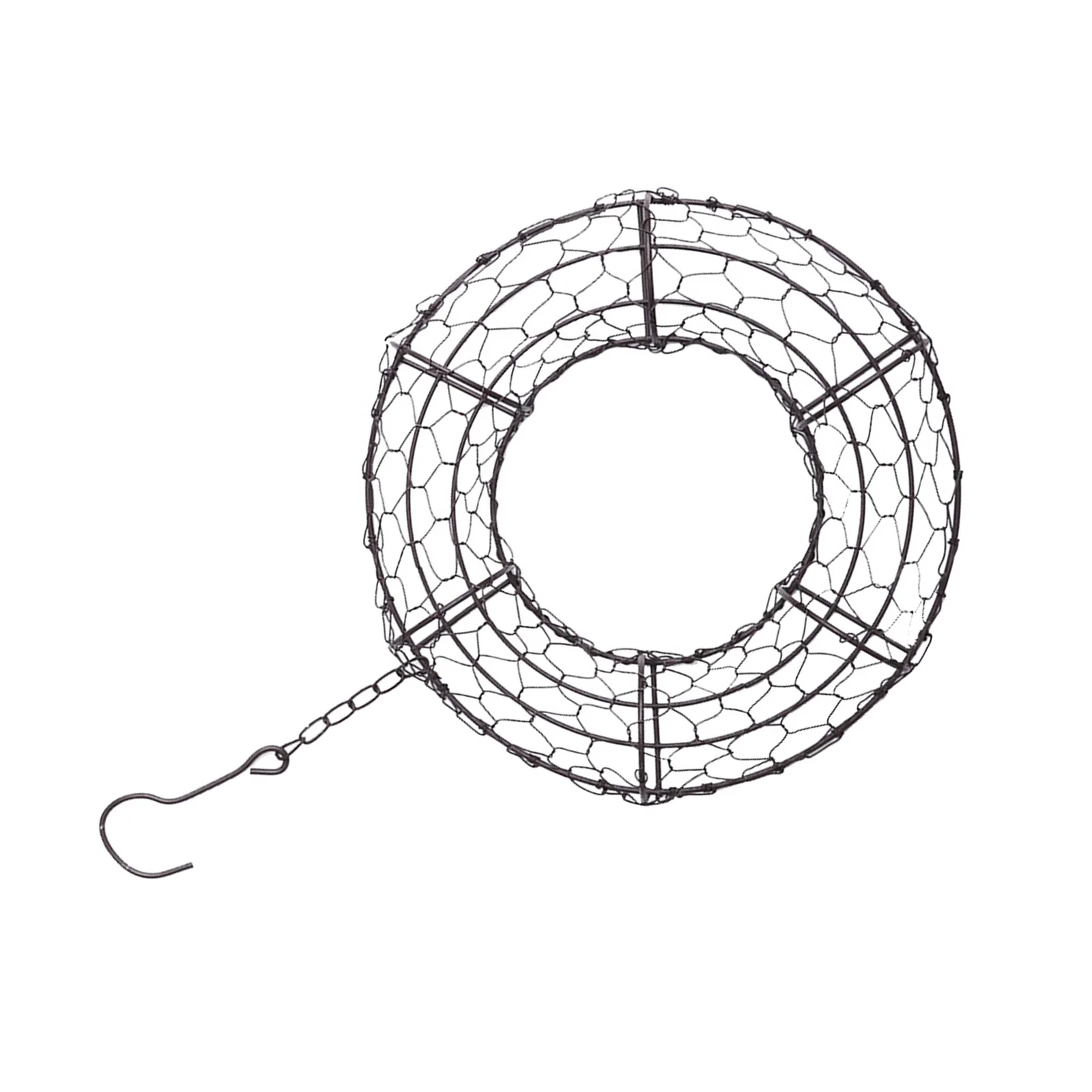 

Metal Wall Hanging Planter Iron Wreath Frame Hanger for Succulents Round Flower Pot Holder Indoor Outdoor Garden Decoration