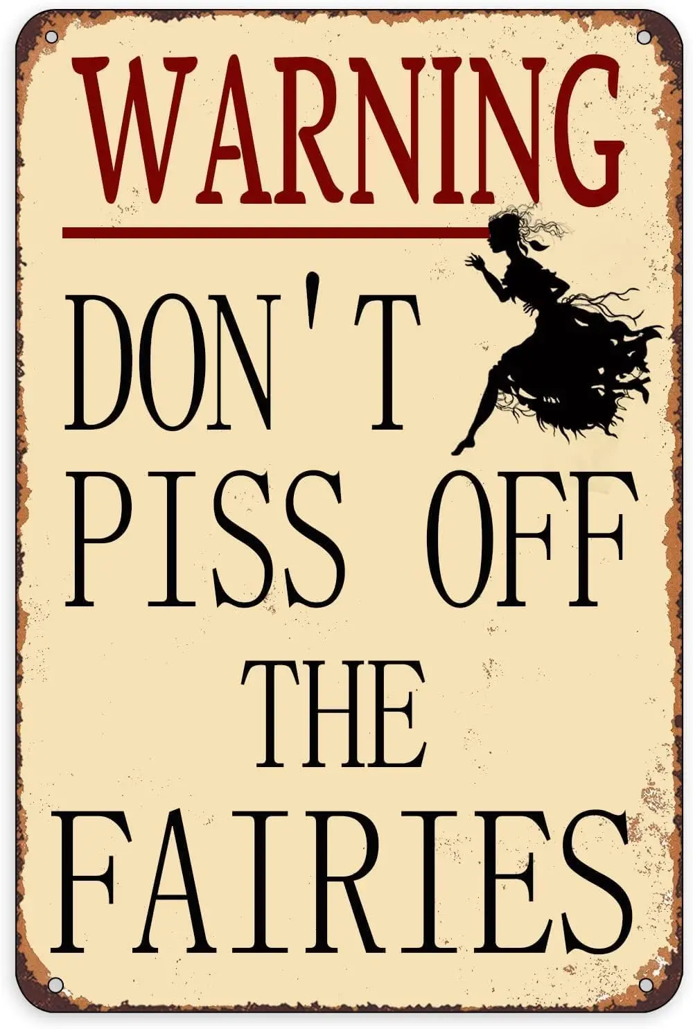 Warning Sign Funny Retro Vintage Look Metal Tin Sign For Garage Store Club Bar Home Party Restaurant Farm Bathroom Wall Met sign