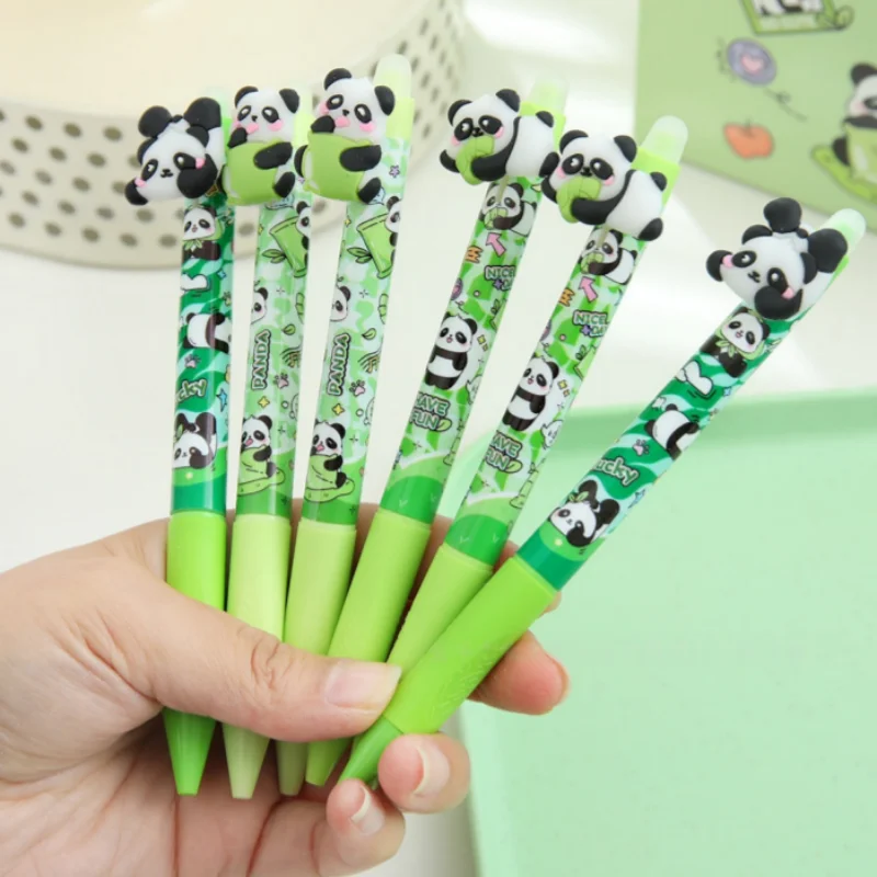 

36pcs/lot Kawaii Panda Erasable Gel Pens Cute 0.5mm Blue Ink Neutral Pen Promotional Gift Office School Supply