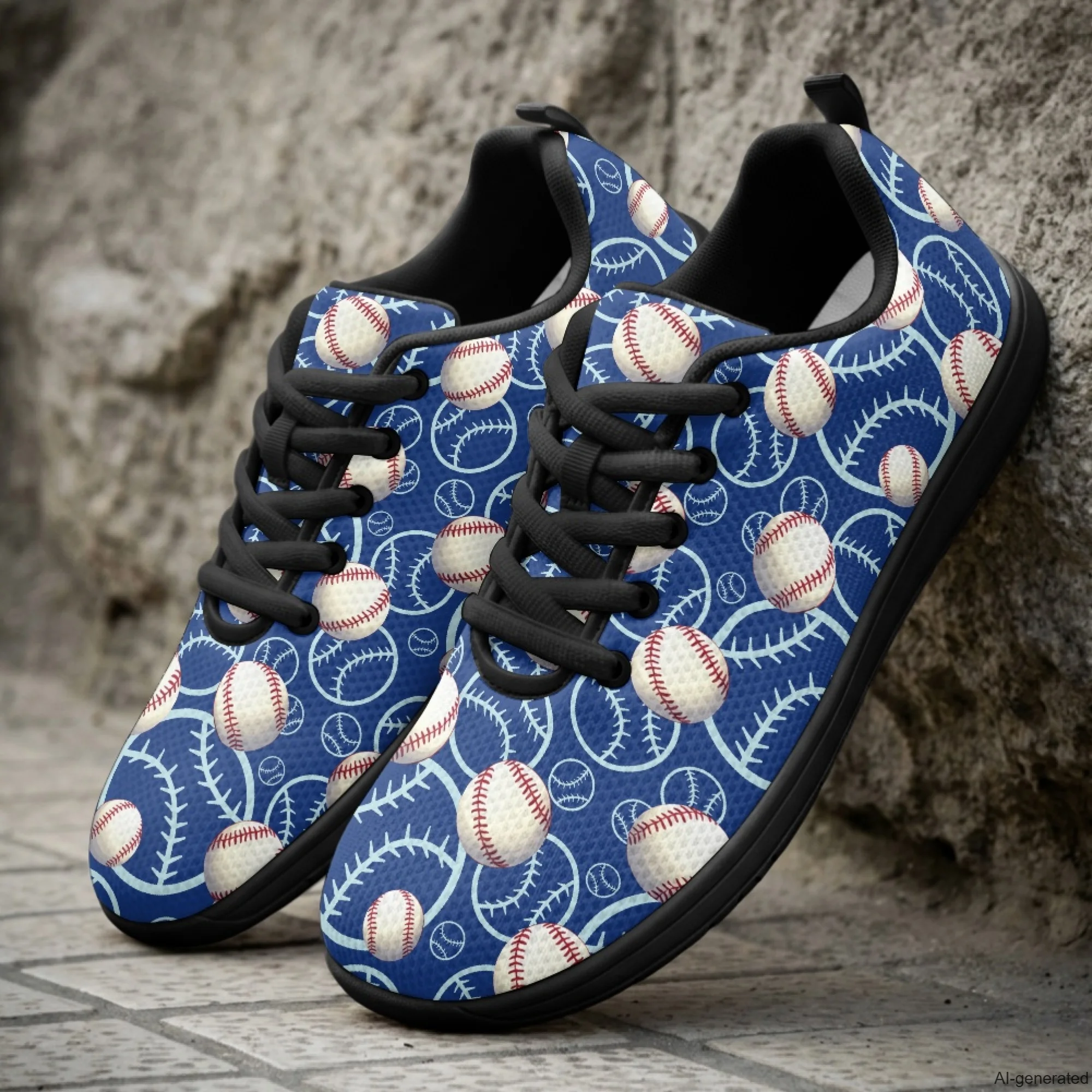 XIXIRIMIDO Strappy Wide-toed Shoes Mens Walking Shoes Casual Shoes Baseball Print Women's Fashion Snakers Breathable Mesh 36-46
