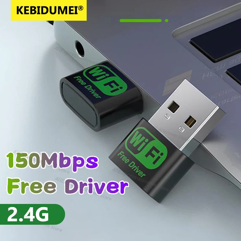 

Mini USB Wifi Adapter 150Mbps Wireless 2.4G WiFi Receiver 802.11N Dongle Free Driver MT7601UN Network Card For Desktop Laptop