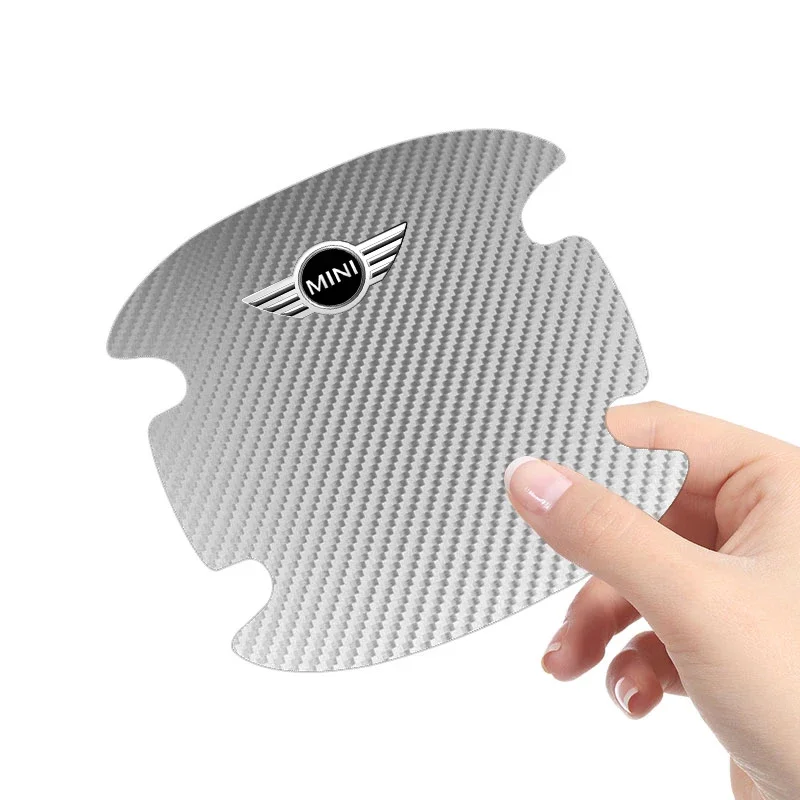 4pcs New Car Sticker Anti Scratch Car Door Handle Carbon Fiber Protector For Mini Cooper R50 R52 R53 R55 R56 R60 R61 F54 F55 F56