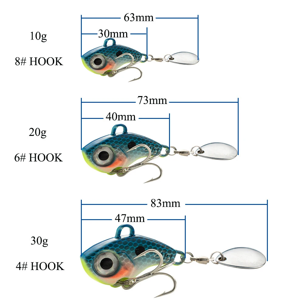 Bago Blade Baits 5 Pack Blade Baits Fishing Lures - Metal VIB Jigging Spoons For Bass, Walleye, Trout, Hard Swimbait With Treble Hooks Bago Blade Baits 5 Pack Blade Baits Fishing Lures - Metal VIB Jigging Spoons For Bass, Walleye, Trout, Hard Swimbait With Treble Hooks