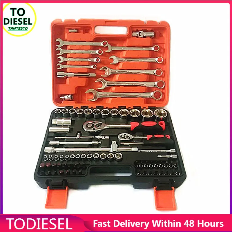 82PCS Car Wrench Repair Tool Set CRIN Injector Tools