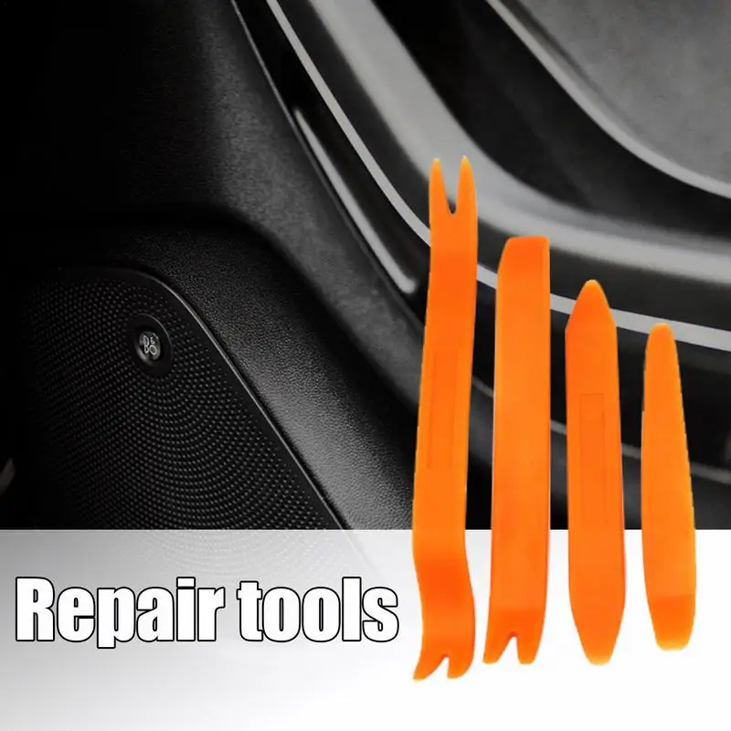 4pcs Car Door Clip Car Disassembly Tools Set DVD Stereo Refit Kits Interior Plastic Trim Panel Dashboard Removal Tool