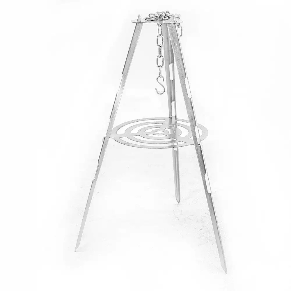 Steel Tripod with Support-Camper for Camping with Chain