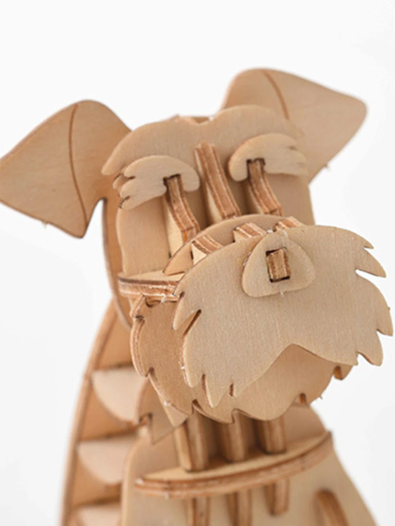3D Wooden Animal Puzzle Sherina dog model Kids Wood Craft Brain Teaser Wood Gifts for Christmas