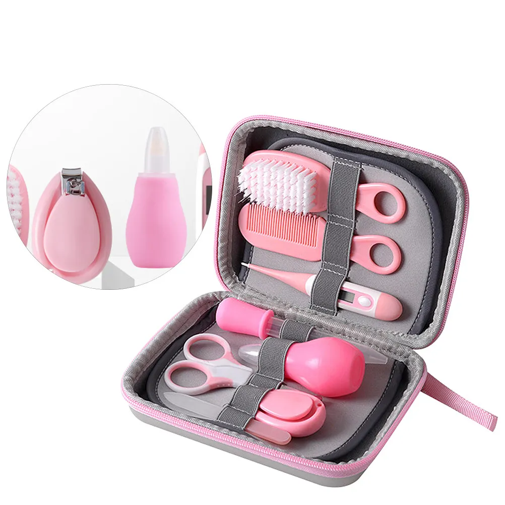 kit-de-cuidado-para-bebes-8-en-1-premium-de-acero-inoxidable-abs-cortaunas-lima-de-unas-pinzas-peine-cepillo-alimentador-seguro-termometro-nasal