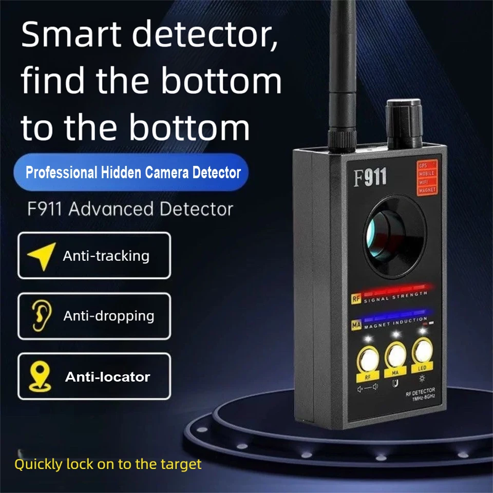 Professional Anti Surveillance Device Detector Hidden Camera Finder RF Bug Scanner GPS Tracker Locator  Magnetic Field Detector