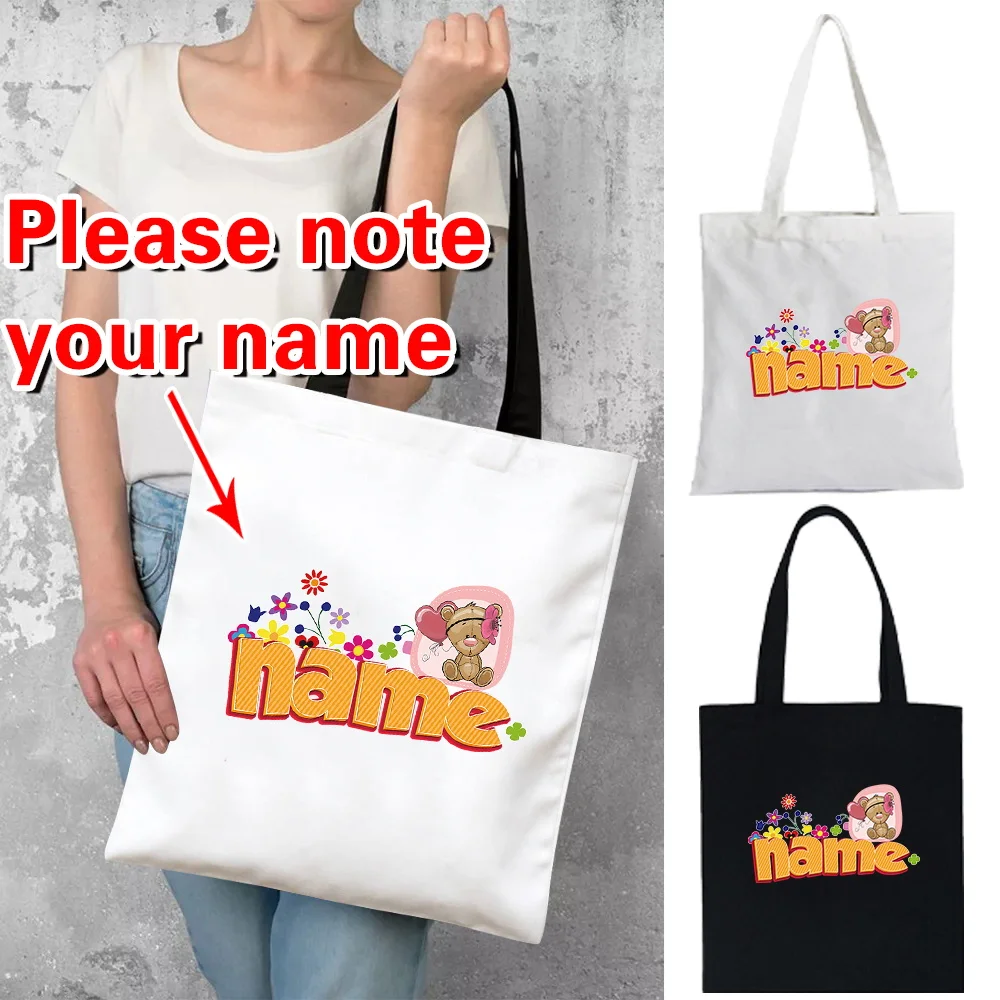 

Customized Name Shoulder Canvas Bag Design Sense Work Commuting Simple and Durable Shopping Pouch Multifunctional Storage Bags