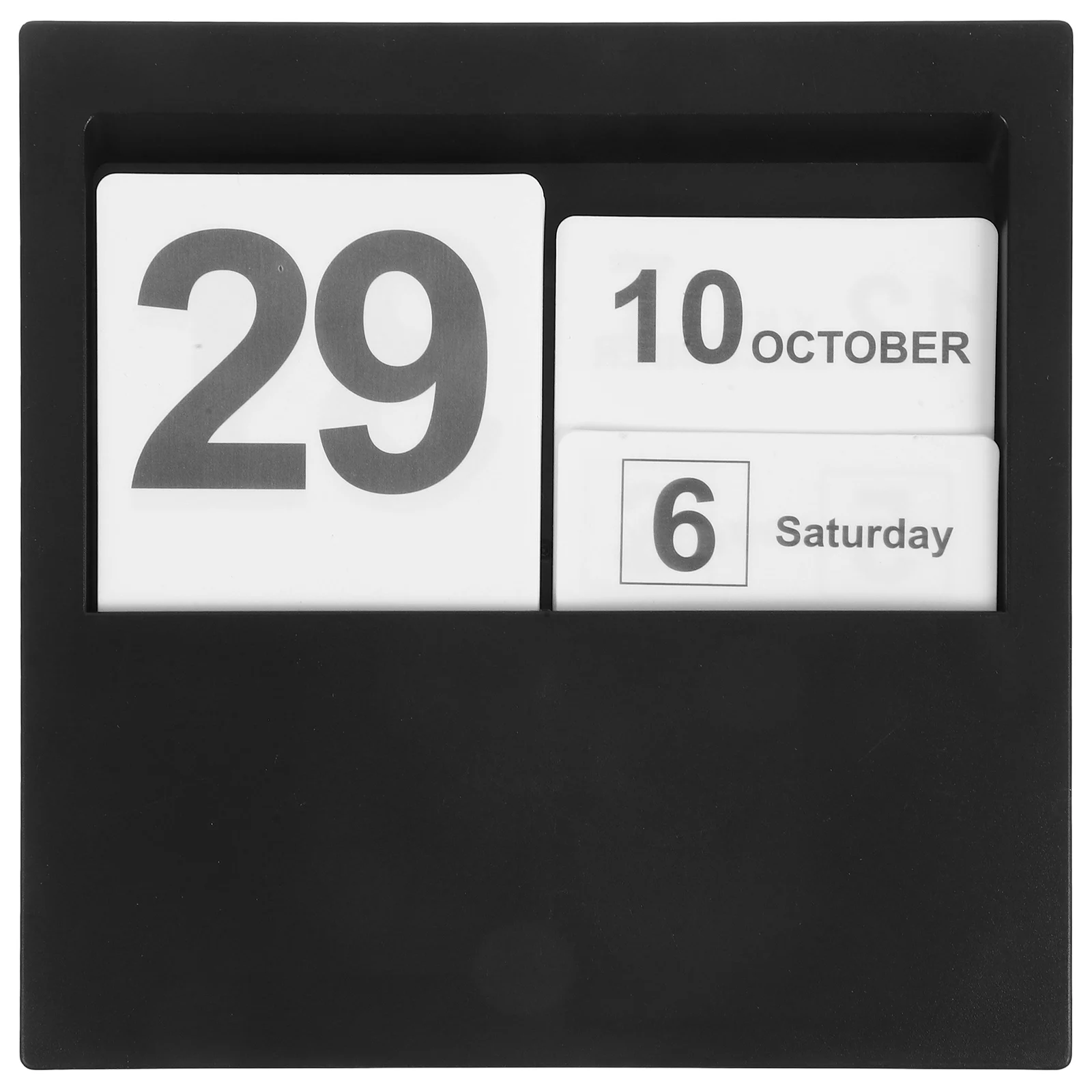 

Wooden Desk Decor Standing Date Display Black Home Office Supply Reusable Block Calendar Household Wooden Calendar Ornament