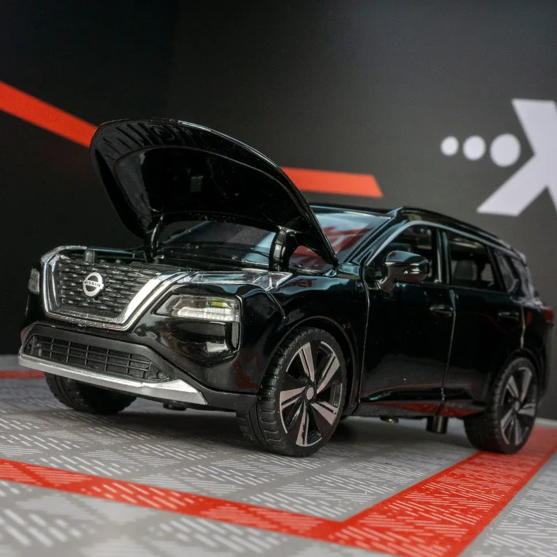 1:32 Nissan X-TRAIL SUV Alloy Car Model Diecast Metal Toy Off-road Vehicles Model Sound and Light Simulation Kids Birthday Gifts