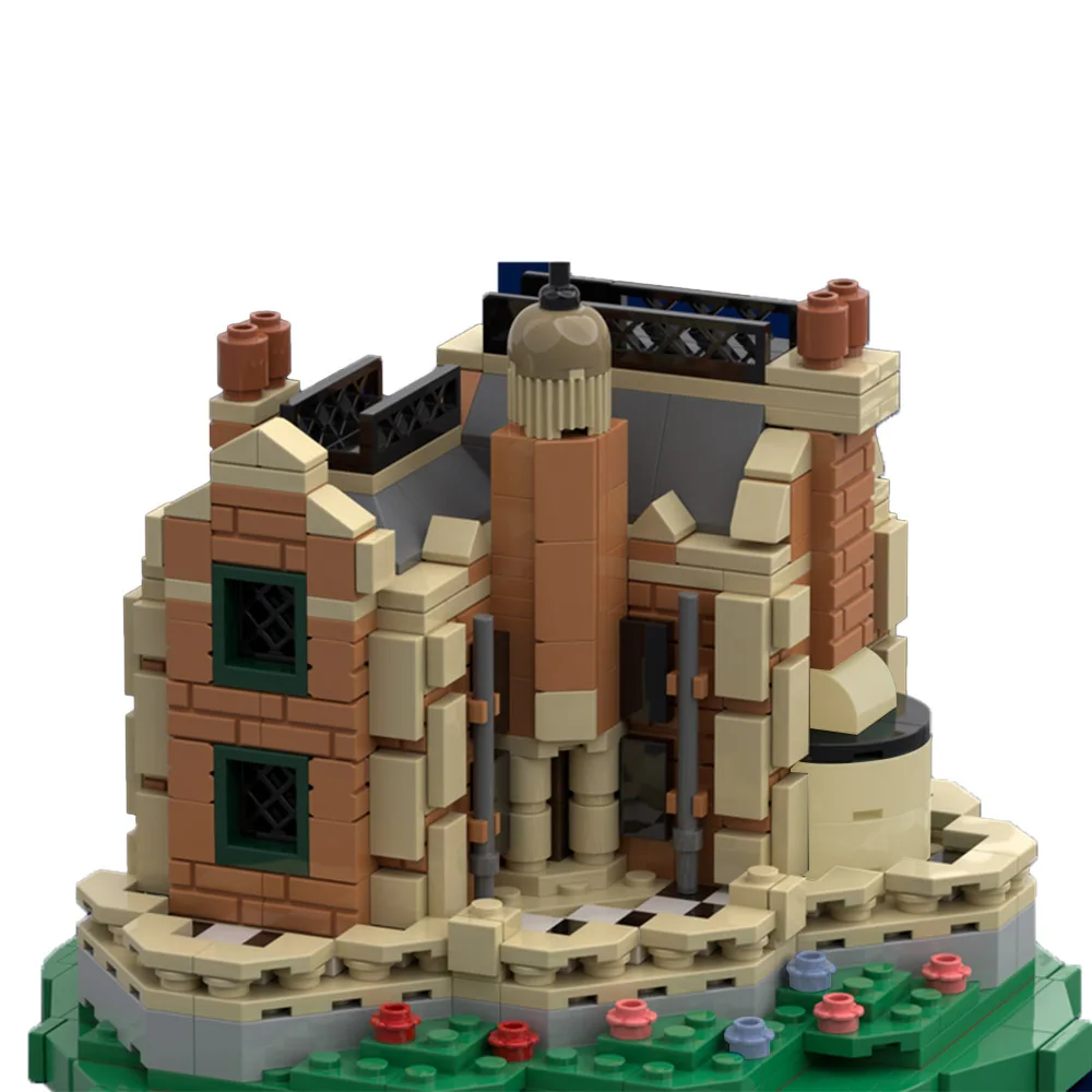 

MOC Rural Haunted House Castle Building Blocks Bricks Collection Ghost Town Terror Street View Idea Assembly Model For Kid Gift