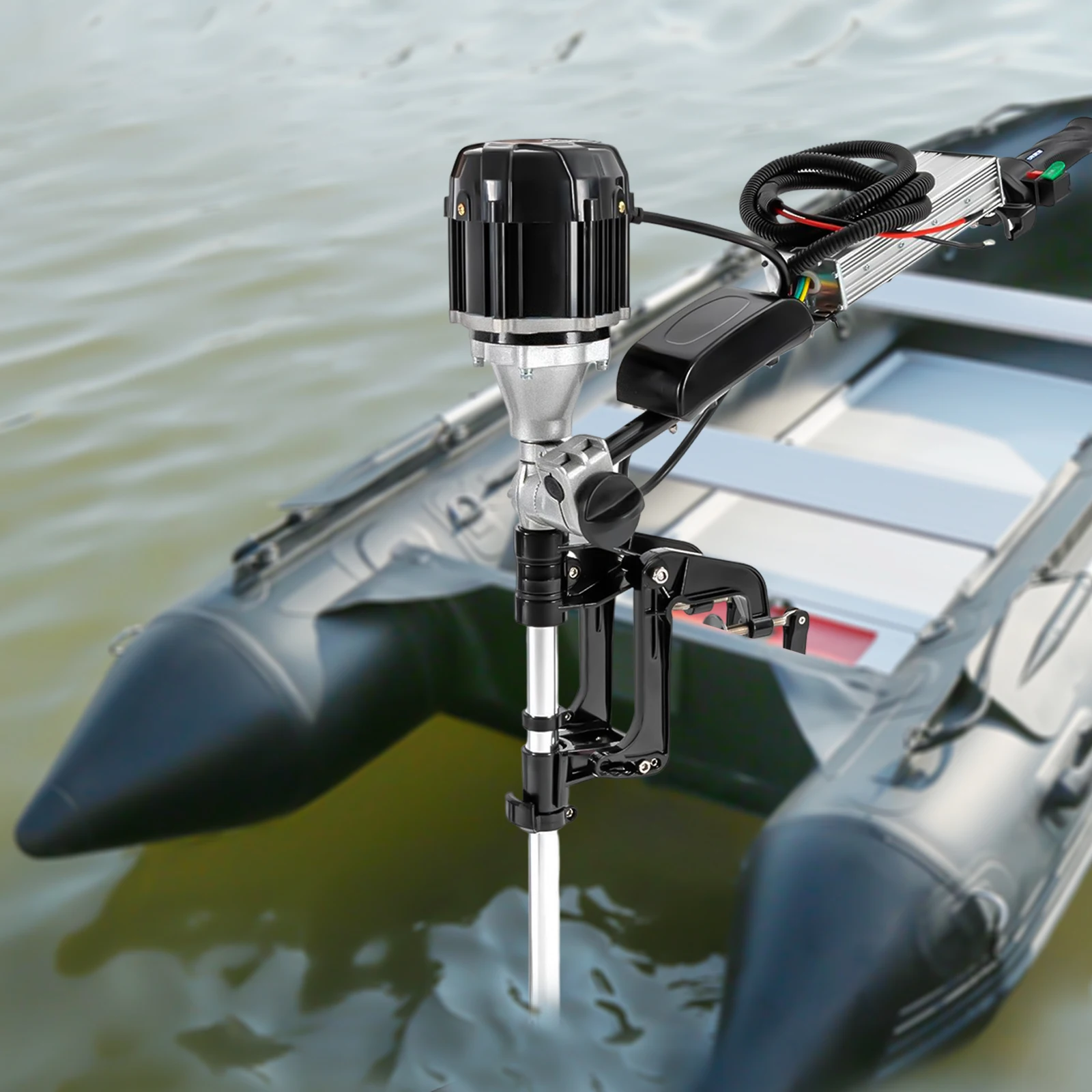 5HP Electric Outboard Motor Boat Engine 1000W Electric Start Marine Trolley Driver Brushless Motor Propeller