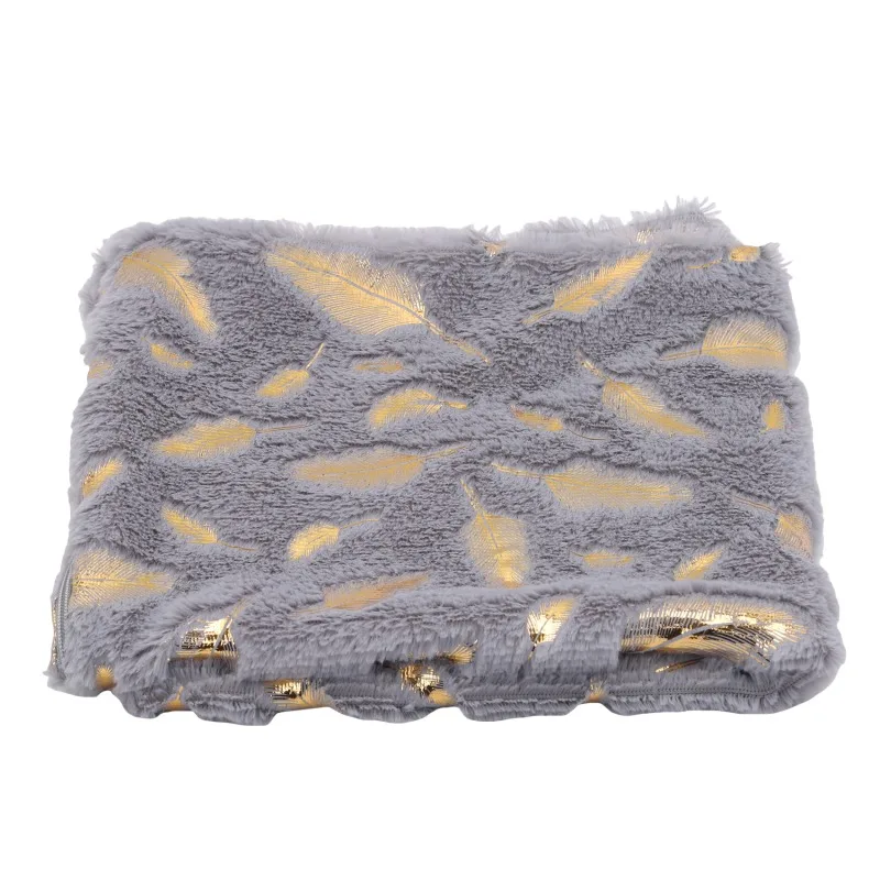 Gold Bronzing Feather Plush Pillowcase For Sofa Living Room Decor Pillow Case Light Luxury Home Decorative Cushion Cover