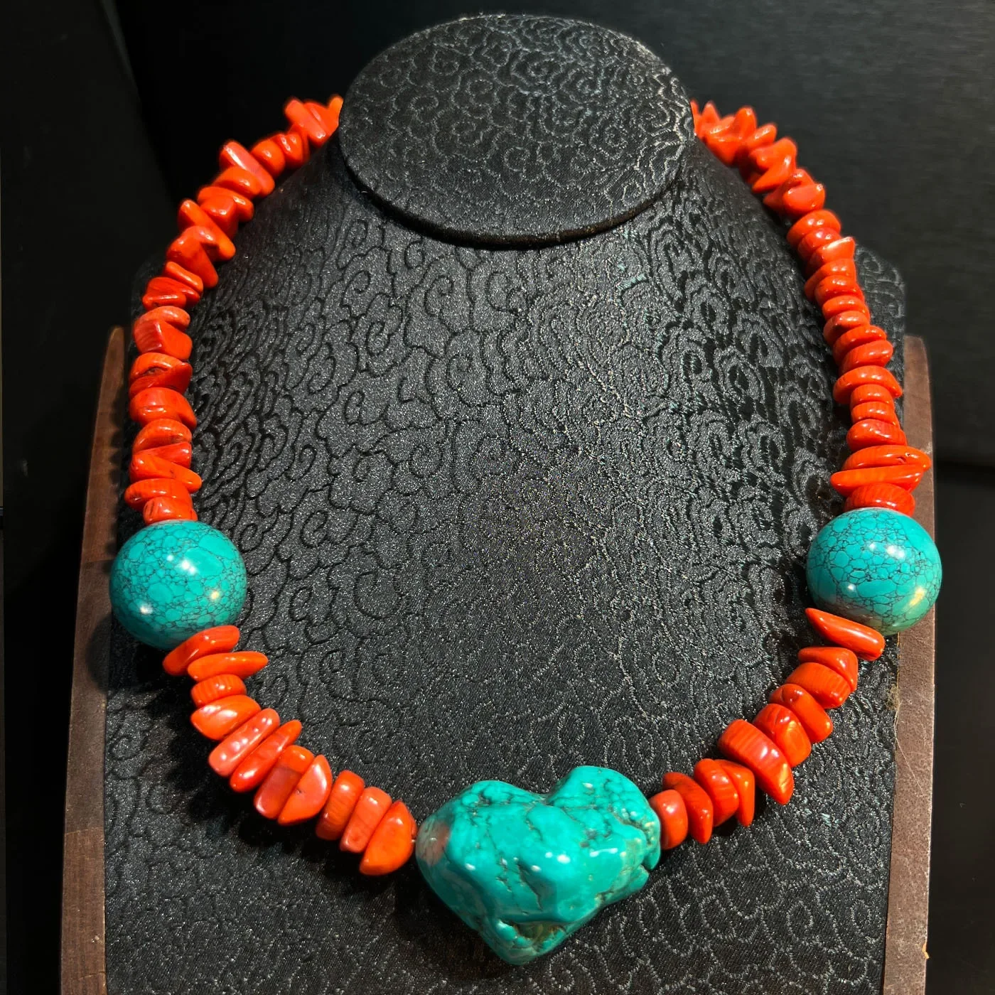 

Red Coral Multi-Layer Beads Necklace for Women Vintage Turquoise Necklaces Bohemian Ethnic Collar African Choker Fashion Jewelry