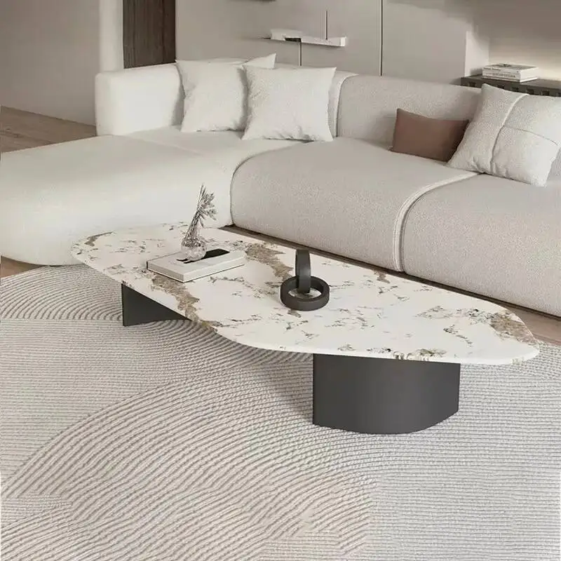 

Coffee Tables European Marble Effect Style Nordic Retro Luxury Design Coffee Tables Glam Modern Mesa Living Room Furniture
