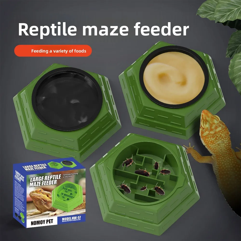 

NOMOY Escape-Proof Insect Feeder Dish for Reptiles-Maze Design Food Bowl for Dubia Roaches,Crickets&Live Feeders-Pet Insect Trap