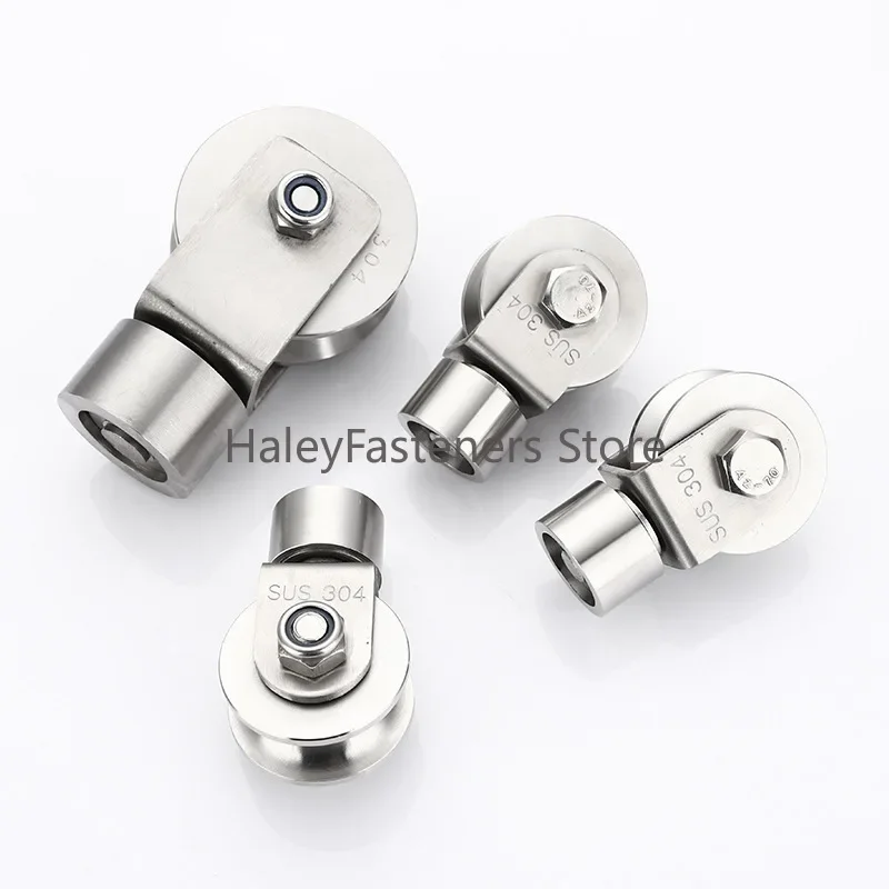 2inch 304 stainless steel V/U groove universal wheel, sliding gate rollers, universal wheels, ground rail rollers,door wheel.