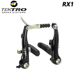 TEKTRO RX1 BMX brake caliper Mini-V brake aluminum alloy side pull brake bicycle clamp arm length 80mm with 836.12 brake shoes