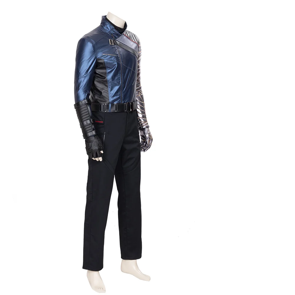 Bucky Costume Cosplay Uomo Uniformi da battaglia con accessori Abiti da festa di Halloween