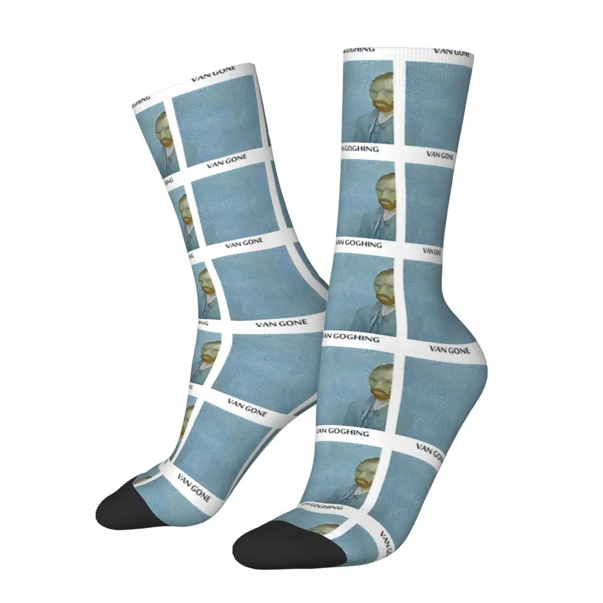 Van Gogh Es Vincent Medias Gráficas Calcetines Modernos Calcetines Antideslizantes de Invierno Unisex Hombres Ciclismo Calcetines Medio Suave