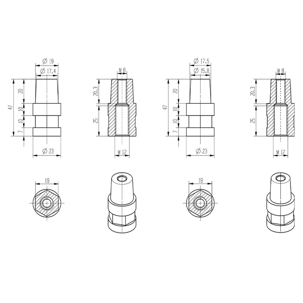 

2pcs Battery Adapter Terminals: Battery Conversion Terminals (Positive And Negative) Automotive Battery Terminals