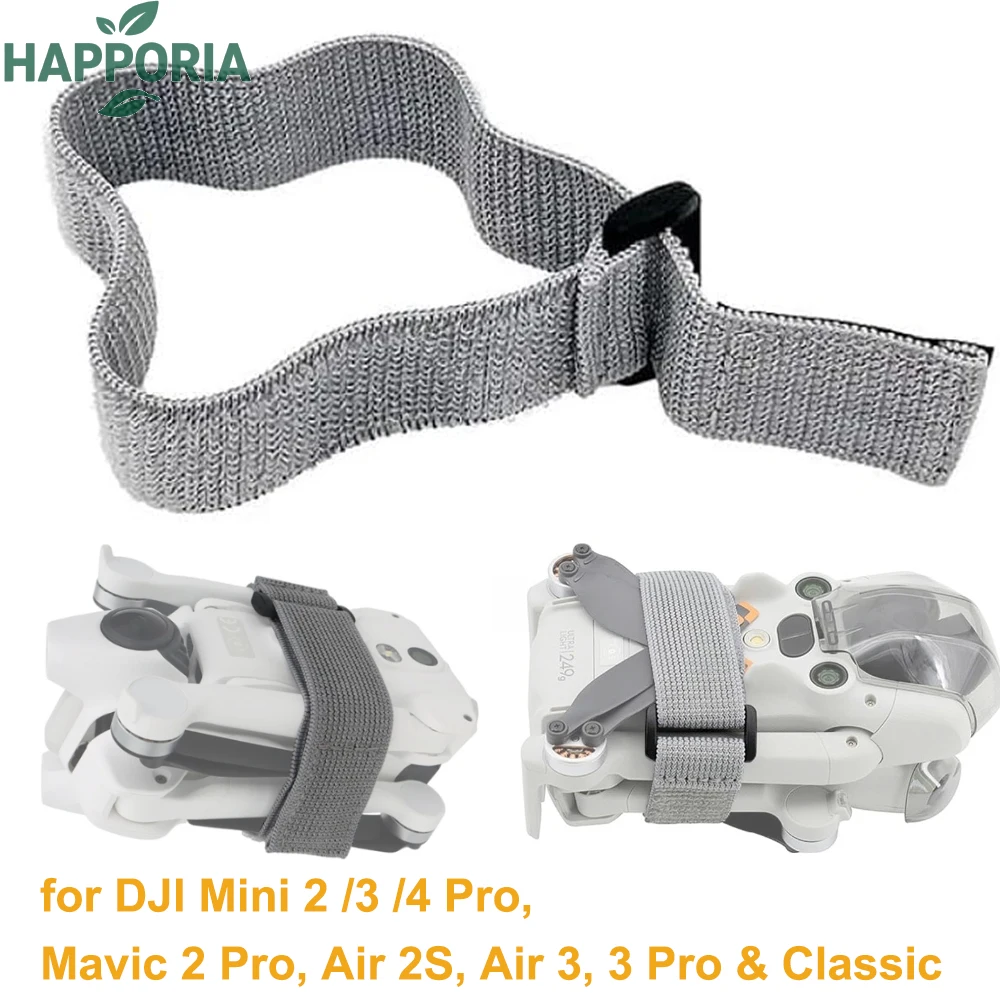 HAPPORIA Propeller Holder Strap for DJI Mini 2 3 4 Pro Mavic 2 Pro Air 2S 3 Pro Drone Propeller Blade Guard Elastic Fixing Belt
