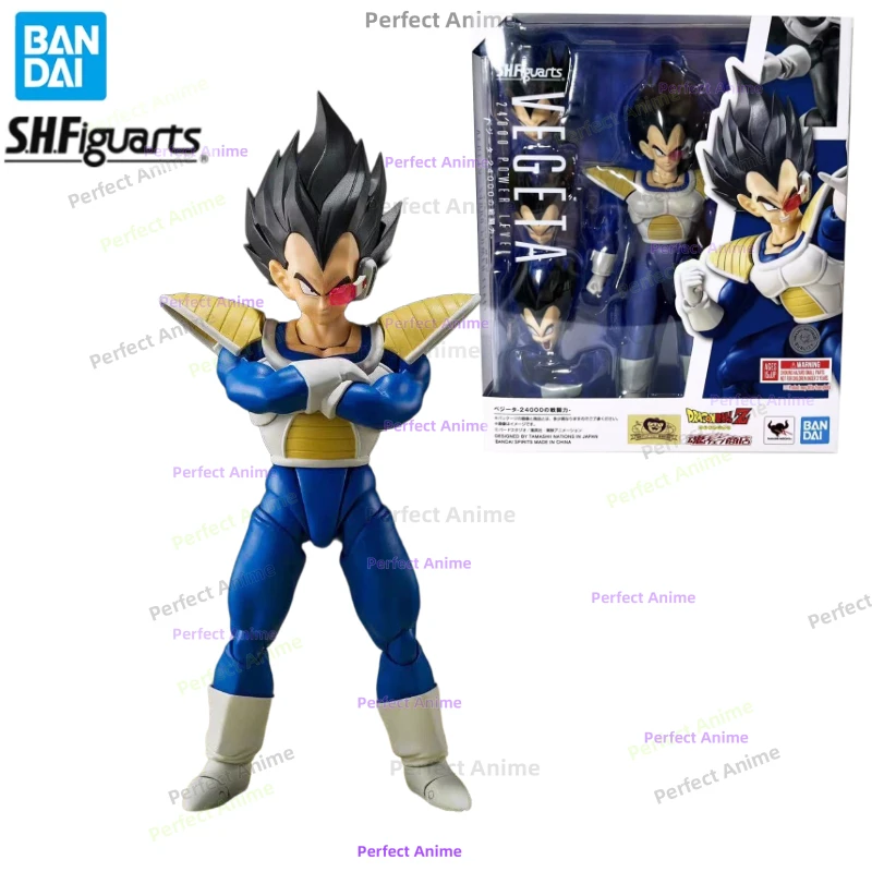 

In Stock Bandai S.H.Figuarts SHF Dragon Ball Z Battle Suit Vegeta 24000 Power Level Anime Action Figures Toys Models Collector