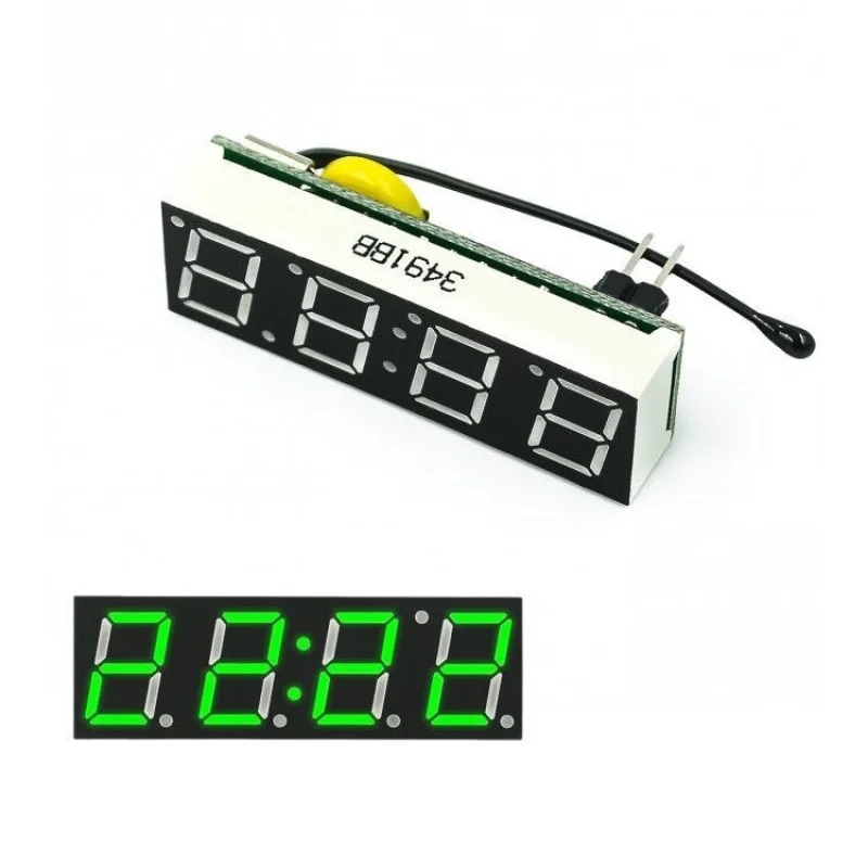 3 in 1 Digital Clock LED DS1302SN RX8025T, Red, Blue, Green, Temperature Voltage Module, Time Thermometer, DC 5V-30V Voltmeter P