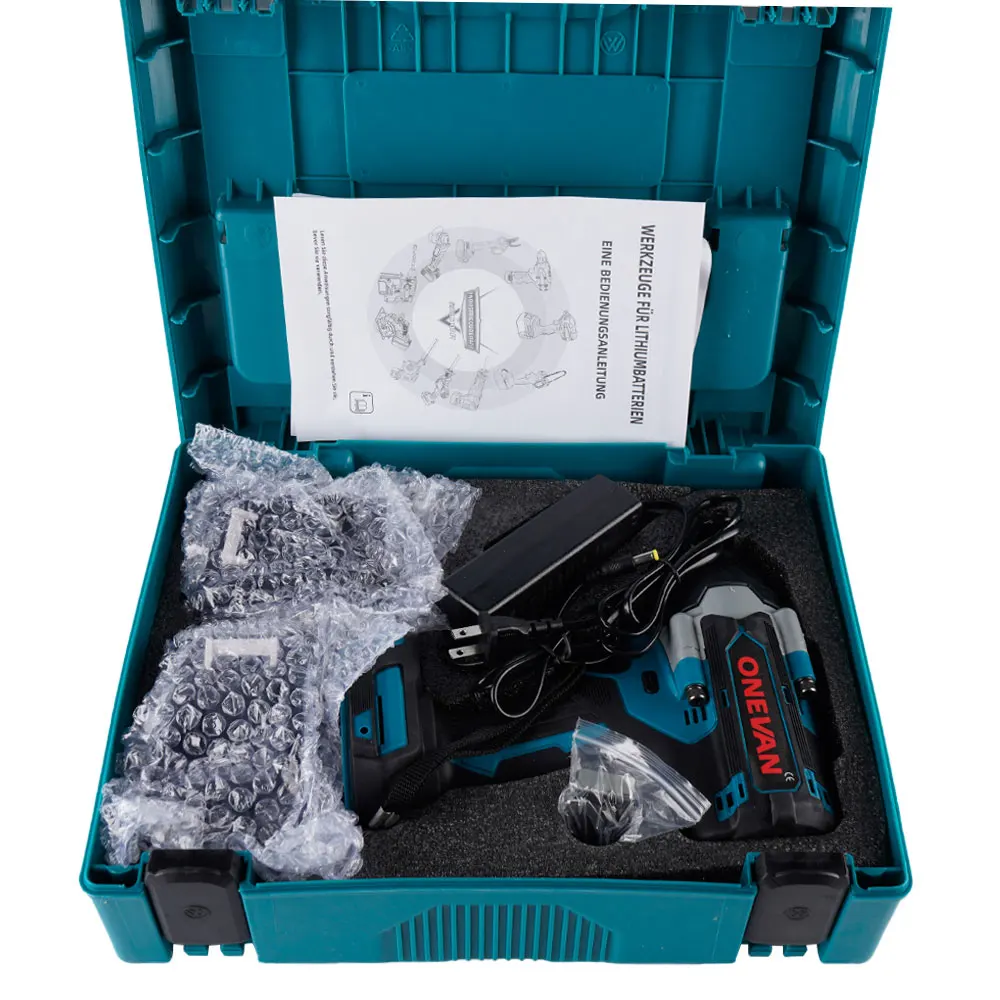 ONEVAN 1800N.M Torque Brushless Electric Wrench 1/2 Inch Cordless Impact Wrench DTW700 Power Tool For Makita 18V Battery
