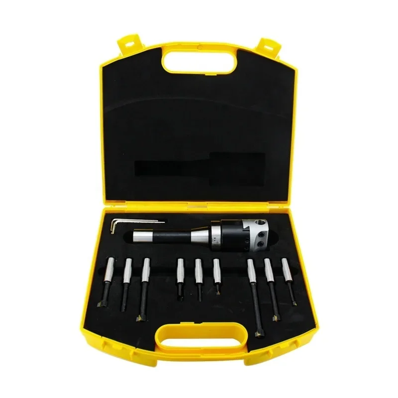 F1-12mm 50mm Diameter Precision Boring Head NT30 NT40 Shanks with Milling Machine Boring Bar Set 12pcs 7/16-20UNF Thread