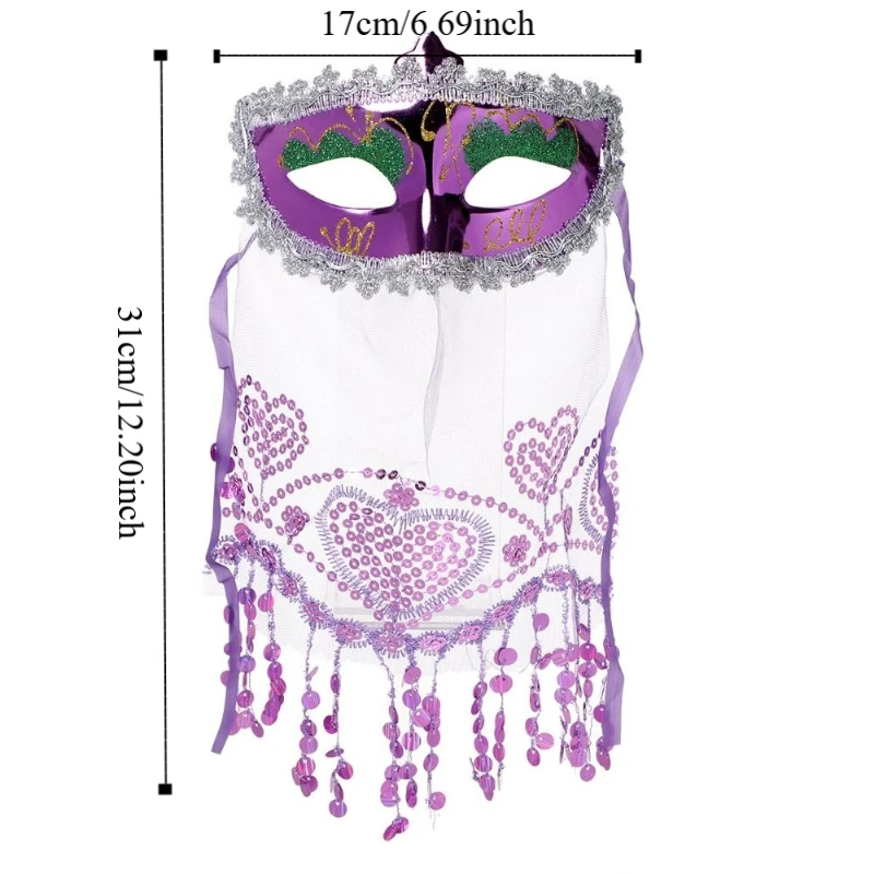 Adereços para fantasia de carnaval, máscara de veneza, máscara de dançarina fantasma, véus, máscara de halloween, festa, cosplay, adereços, suprimentos para festa de baile