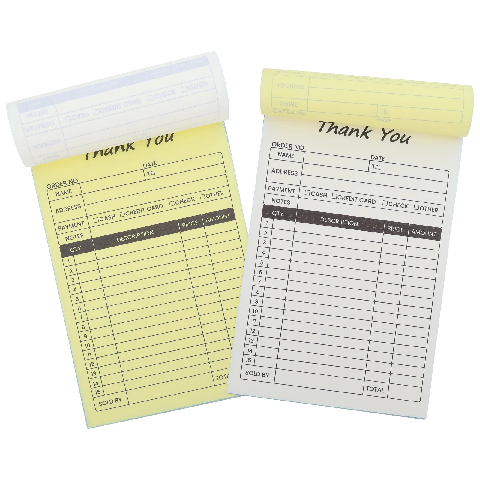 2 قطعة أشكال الطلب كتاب الإيصالات 2 جزء كتاب الفاتورة مع فاتورة الأعمال من الورق المقوى للصناعة د حفظ تتبع طلب الشراء #2