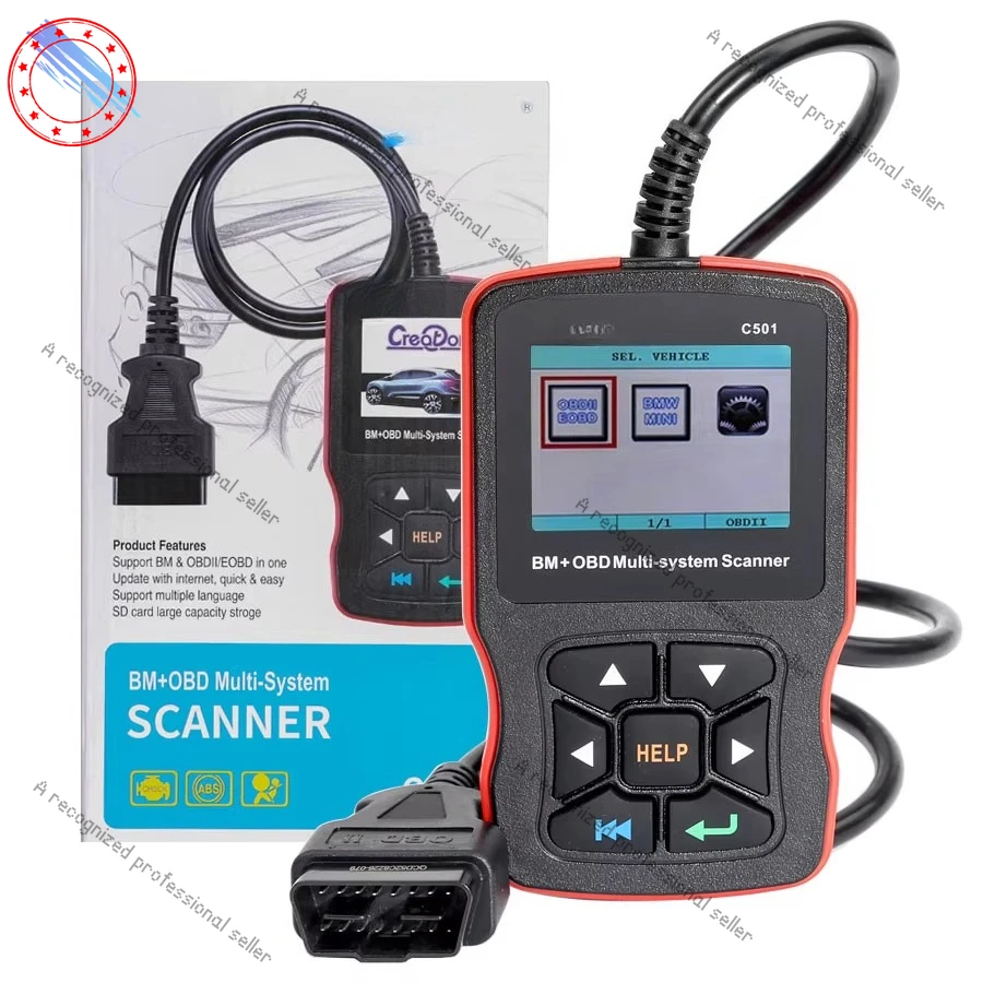 

Creator C501 BMW & OBDII/EOBD Scanner + OBD Multi-System Diagnostic Instrument