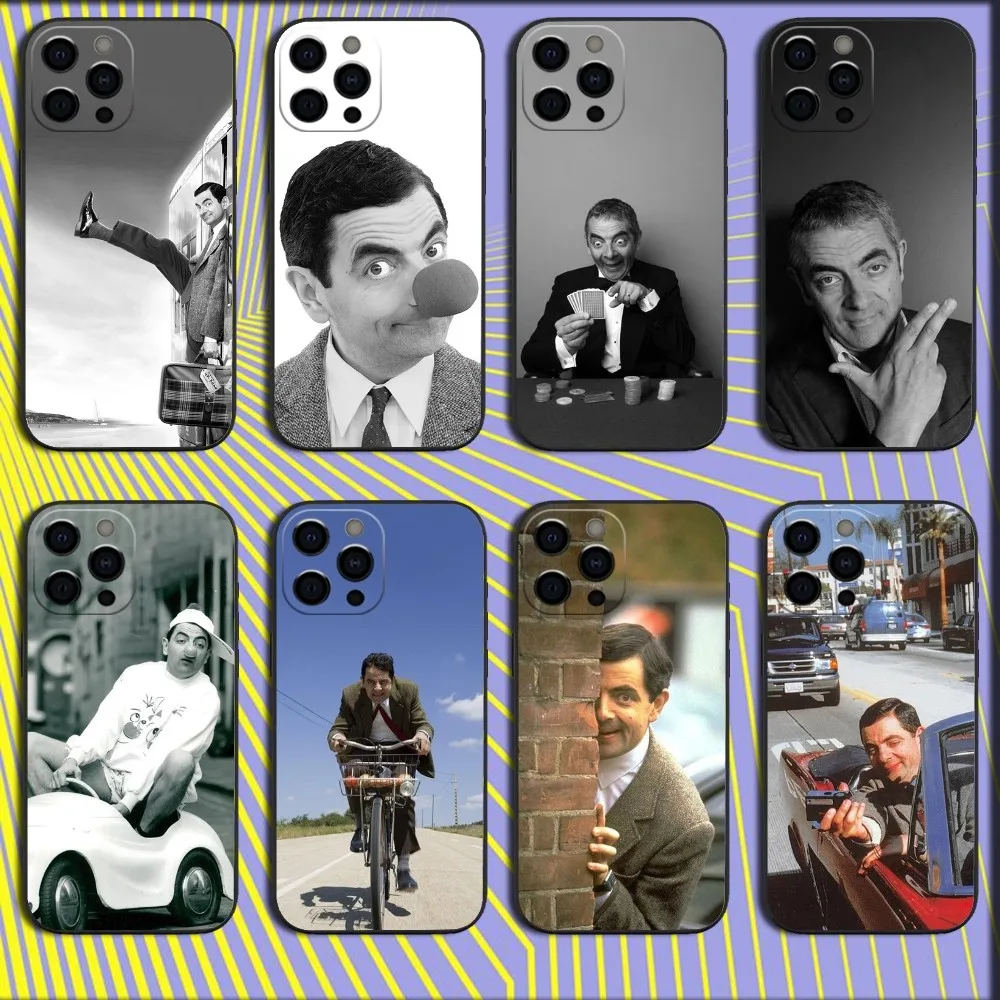 Funny Mr B-BeanS Phone Case For iPhone 16,15,14,13,12,11,Pro,X,XS,Max,XR,Plus,Mini Soft Black Cover