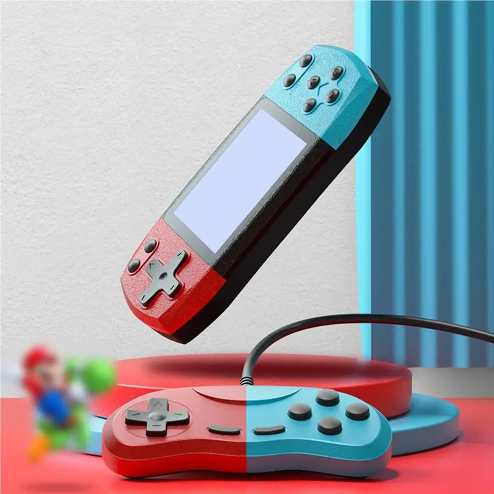 Retro Game Console Small Size Built-in Multi-mode Video Games Equipment Gaming Machine with Clear Screen Festival Gift  Blue