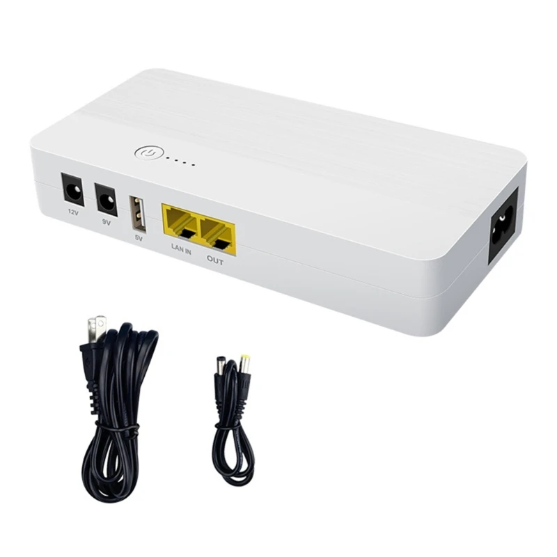 UPS Uninterrupted Power Supply 8000mAh 29.6Wh 60W 48V 5V 9V 12V 5.5x2.5mm POE