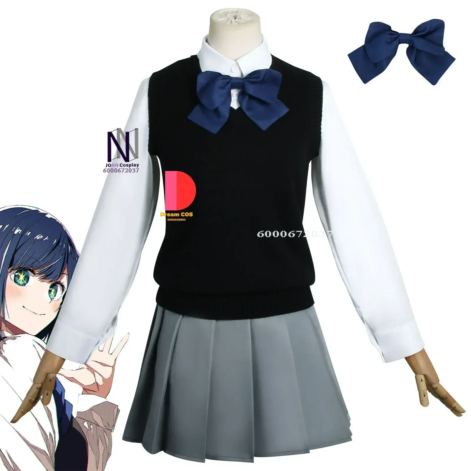 

Anime Oshi No Ko Kurokawa Akane Cosplay Costume School Girl Uniform Summer Set with Skirt and Shirt JK Student Outfit New