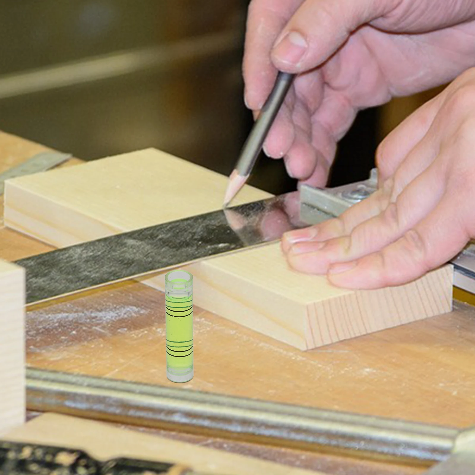 50pcs Mini Levelling Instrument Spirit Level Horizontal Ruler Bubble String for Accessories Craftsmanship Reliable Material DIY