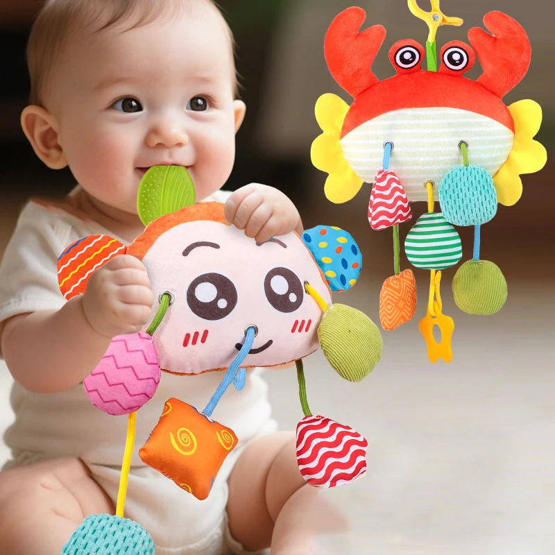 【BS】Autositz-Spielzeug für Babys von 0-6 Monaten, Kinderwagen-Spielzeug mit praktischem Clip, Autositz-Spielzeug zum Aufhängen, Baby-Zubehör, Eingebaute Glocke