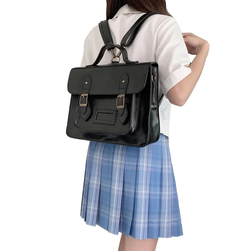 Fantasy Wednesday Backpack Cosplay Student Retro PU Leather School Shoulder Bag Handbags Totes