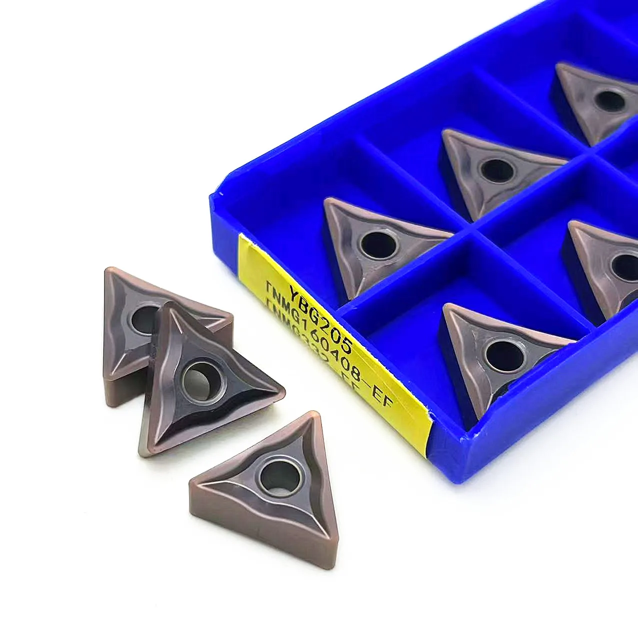 TNMG160404 EF YBG205 TNMG160408 EF YBG205 CNC Machine Lathe Cutter Carbide Inserts External Turning Tools Wear Resistant Blades