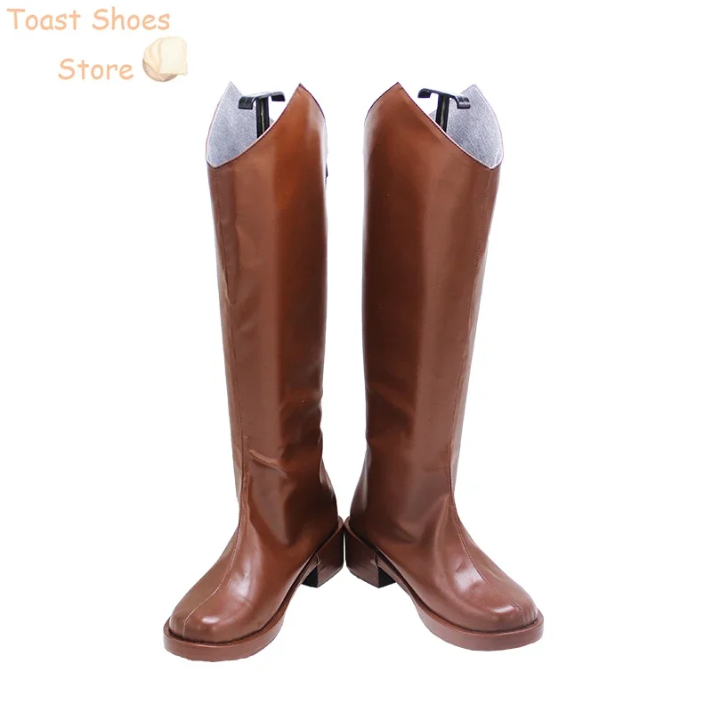 Chaussures de Cosplay en Cuir PU, Bottes de Carnaval d'Halloween, Accessoire de Costume